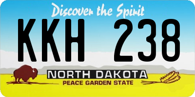 ND license plate KKH238