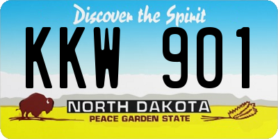 ND license plate KKW901
