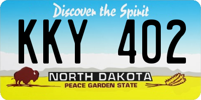 ND license plate KKY402