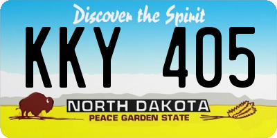 ND license plate KKY405