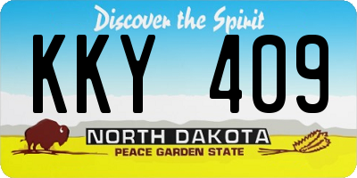 ND license plate KKY409