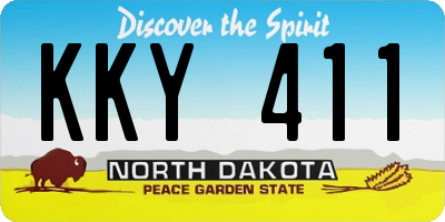 ND license plate KKY411