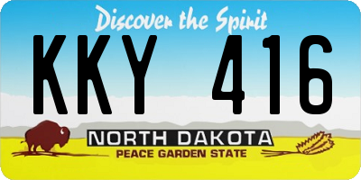 ND license plate KKY416