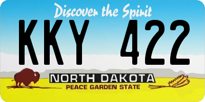 ND license plate KKY422