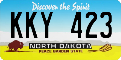 ND license plate KKY423