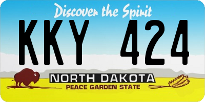 ND license plate KKY424