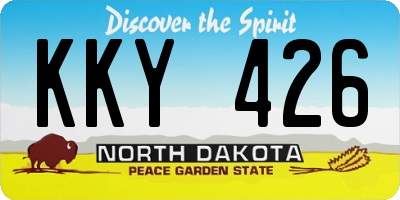 ND license plate KKY426