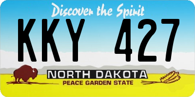 ND license plate KKY427