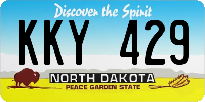 ND license plate KKY429