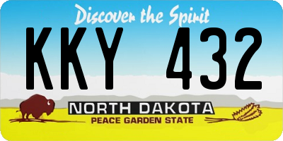 ND license plate KKY432