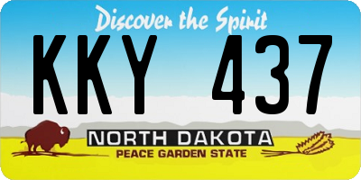 ND license plate KKY437