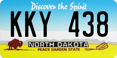 ND license plate KKY438