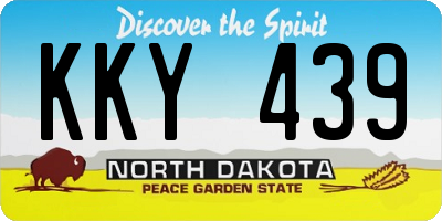 ND license plate KKY439