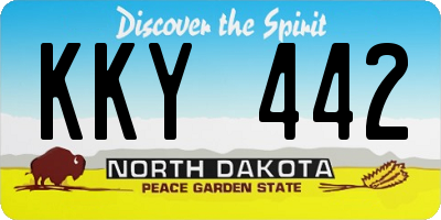 ND license plate KKY442