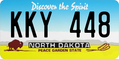 ND license plate KKY448