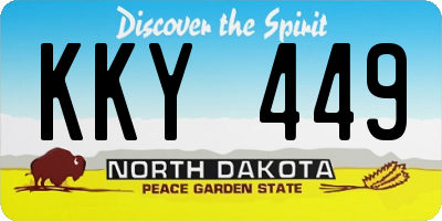 ND license plate KKY449