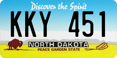 ND license plate KKY451