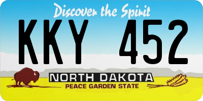 ND license plate KKY452