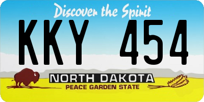 ND license plate KKY454