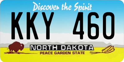 ND license plate KKY460