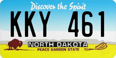 ND license plate KKY461