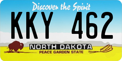 ND license plate KKY462