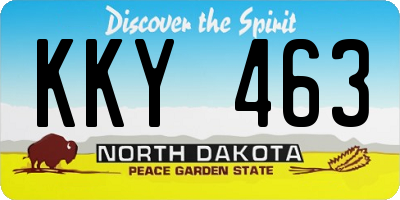 ND license plate KKY463