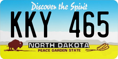 ND license plate KKY465