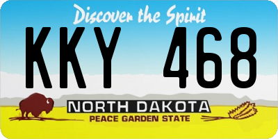 ND license plate KKY468