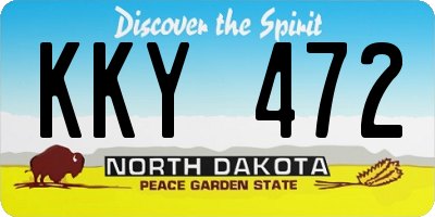 ND license plate KKY472