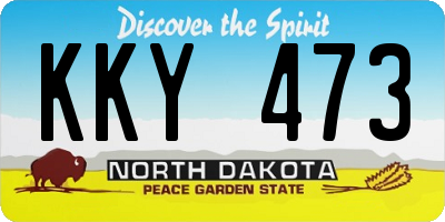 ND license plate KKY473