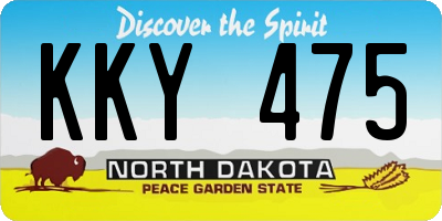 ND license plate KKY475