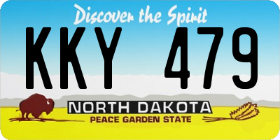 ND license plate KKY479