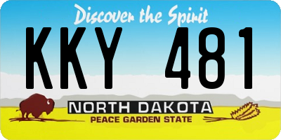 ND license plate KKY481