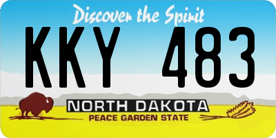 ND license plate KKY483