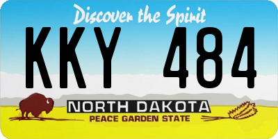 ND license plate KKY484