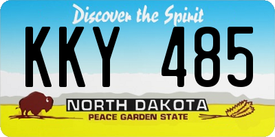 ND license plate KKY485