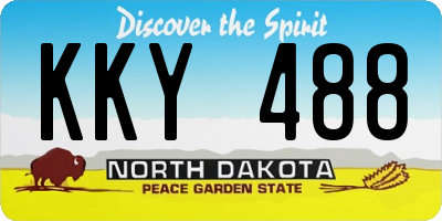 ND license plate KKY488