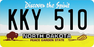 ND license plate KKY510