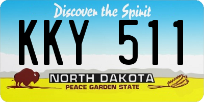 ND license plate KKY511