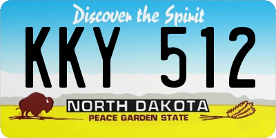 ND license plate KKY512