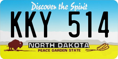 ND license plate KKY514