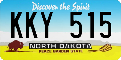 ND license plate KKY515