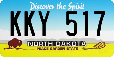 ND license plate KKY517