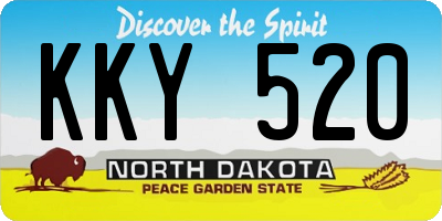 ND license plate KKY520