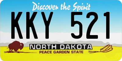 ND license plate KKY521