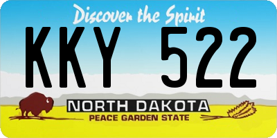 ND license plate KKY522