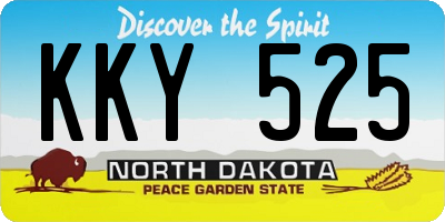 ND license plate KKY525