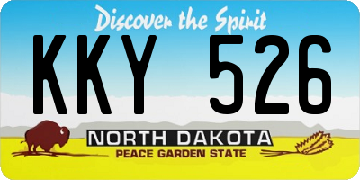 ND license plate KKY526