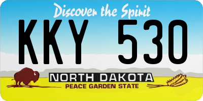 ND license plate KKY530